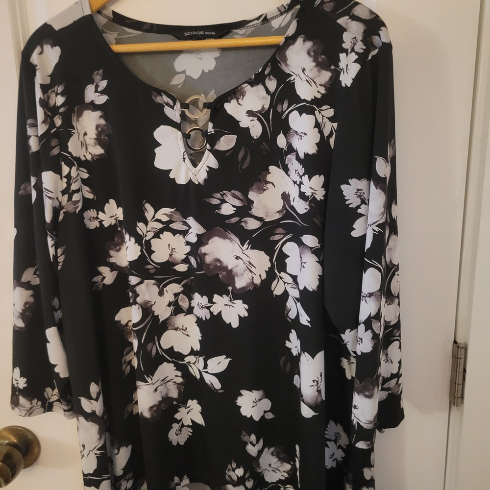 Zac & Rachel Monochrome Floral Blouse